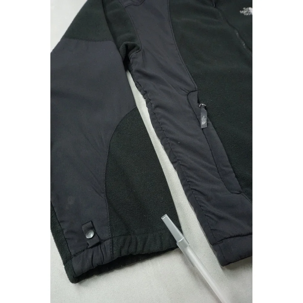 The North Face Jacket Men L Black Thick Fleece Full Zip Nylon Panel Denali Style